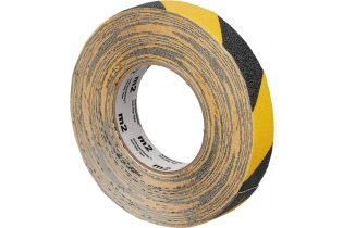 Противоскользящая лента Mehlhose GmbH тип Предупреждающий цвет желто-черный ширина 25 мм длина 18,3 м износостойкость 1 млн шагов M1WR025183