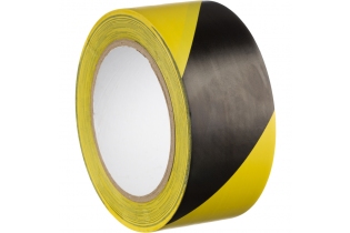 ПВХ лента для разметки STEPING ширина 50 мм длина 33 м толщина 150 мкм цвет желто-черный KMSW05033
