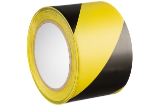 ПВХ лента для разметки Mehlhose GmbH ширина 100 мм длина 33 м толщина 150 мкм цвет желто-черный KMSW10033